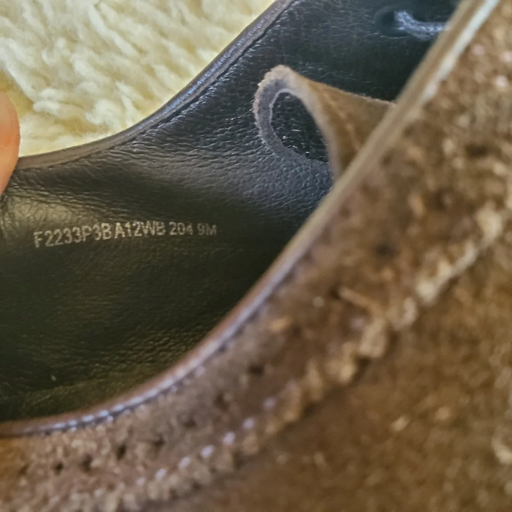 John Varvatos USA sz 9‎ brown suede oxfords